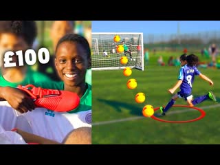 I Donated $100 Football Boots To Kids If They Hit The Crossbar