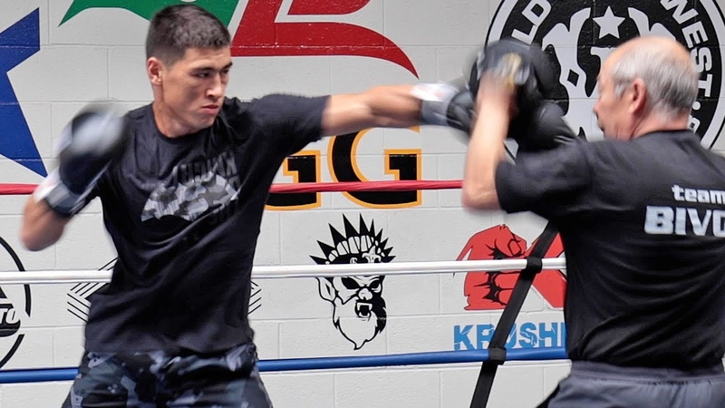 DMITRY BIVOL THROWING KNOCKOUT HOOKS ON MITTS IN TRAINING SESSION; CAN HE UPSET