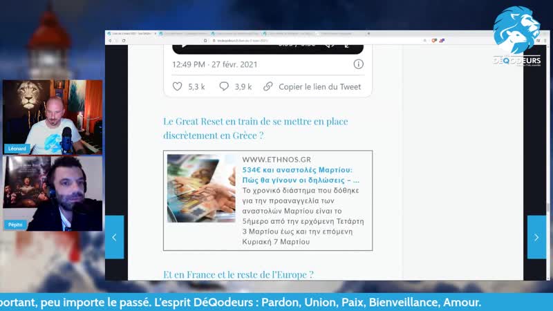 Les Dé Qodeurs Live du 02 Mars 2021 March