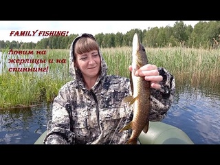 РЫБАЛКА. Ловим на ЖЕРЛИЦЫ и СПИННИНГ! Первый день.FISHING. Catching on GIRLS and SPINNING! First day
