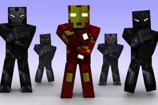 IRON MAN MINECRAFT GANGNAM STYLE(강남스타일) REMIX VIDEO PSY(싸이)