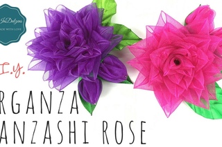 . Organza Kanzashi Rose | MyInDulzens