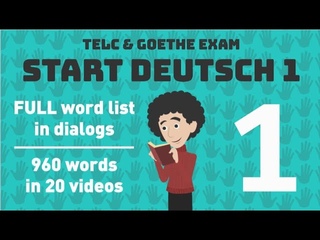 Start Deutsch 1 | Komplette Wortliste mit Dialogen | Telc & Goethe Prfungsvorbereitung | 1/20