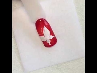 МК бабочка от  @elena_gartseva | Butterfly nail art