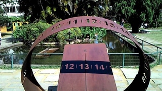 Relógio Solar em pleno funcionamento,  Jardim Botânico Rio de Janeiro 2016, turismo 2016
