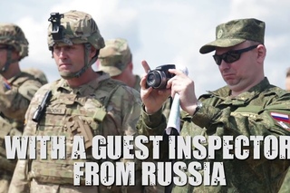 Belarusian observer team with a guest inspector from Russia at Exercise Anakonda 2016