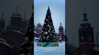 ЗИМА В ПЕТРОПАВЛОВСКОМ ХРАМЕ ПОС. ИЛЬИНСКАЯ #shortvideo #youtubeshorts #subscribe