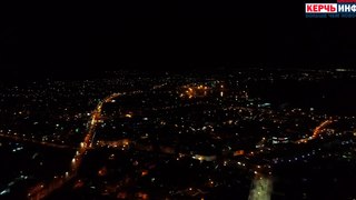 Ночная Керчь:  панорама города с высоты птичьего полета от КерчьИНФО