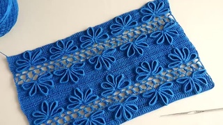 Обалденный ЦВЕТОЧНЫЙ УЗОР КРЮЧКОМ подробное вязание МК 🌸 SUPER EASY flower Pattern Crochet