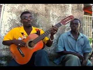 Cool playing guitar with one string
