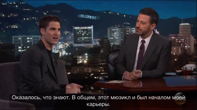 Darren Criss on Kimmel (рус. суб.