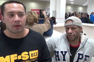 Югай и Горохов на регистрации чемпионата СПБ 2015