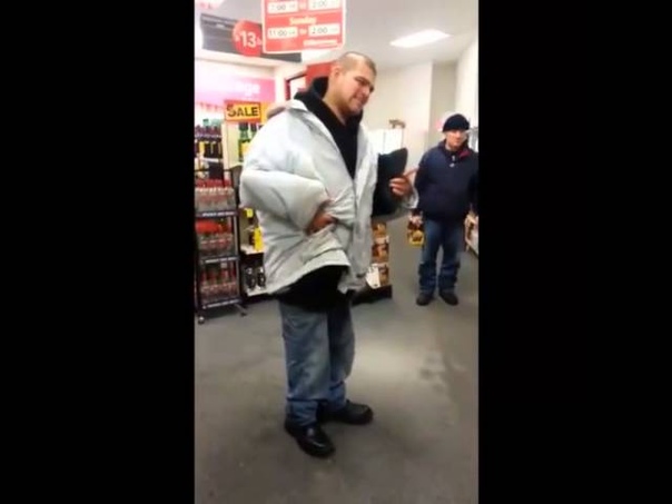 Drunk Caught Stealing Bottles of Alcohol From Liquor