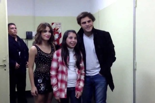 Lali y Peter en el Meet & Greet de Los Teen Angels El Adiós