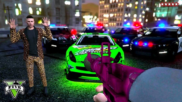 GTA 5 Epic COP CHASE Playing BUSTED w, The CREW GTA 5 Online
