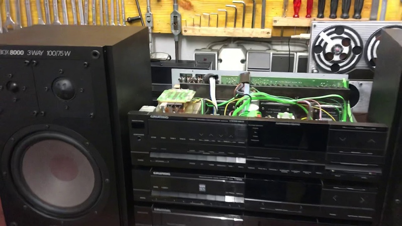 Grundig Amplifer V8400 MK ll war defekt mit dabei Radio T8300, Disc Player 8400 MK II, Boxen