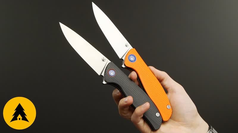Нож складной F3 из стали Elmax и рукоятью из G10 3 D orange, Stef 3 D black red,