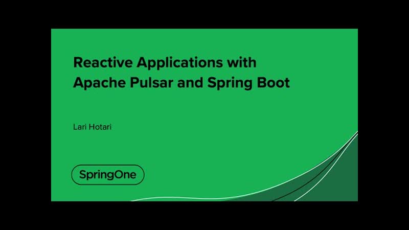 Reactive Applications with Apache Pulsar and Spring