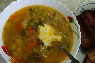 Супчик с гренками