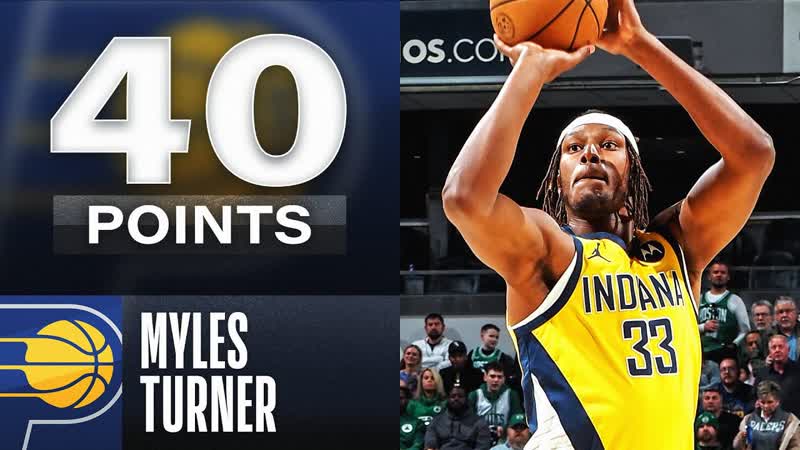 Myles Turner Drops CAREER HIGH 40 Points vs Celtics , February 23,