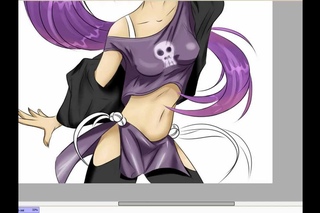 Paint Tool SAI : Drawing anime girl