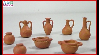 Cómo hacer Vasijas Miniatura en Porcelana Fría para Belenes